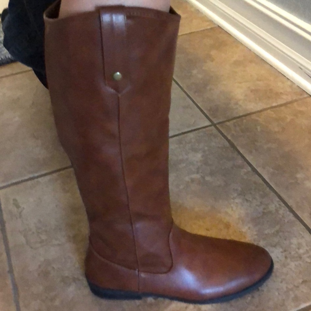 Brown riding boots